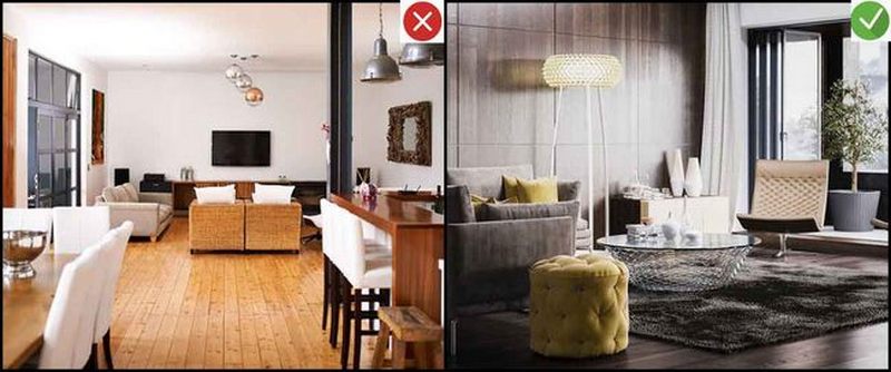 Những sai lầm phổ biến khi trang trí phòng khách và cách khắc phục Những sai lầm phổ...